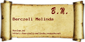 Berczeli Melinda névjegykártya